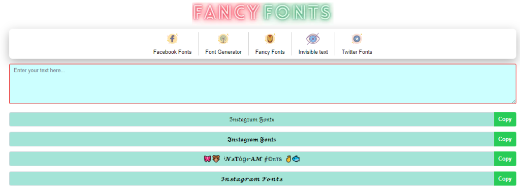FancyFonts - Instagram font generator