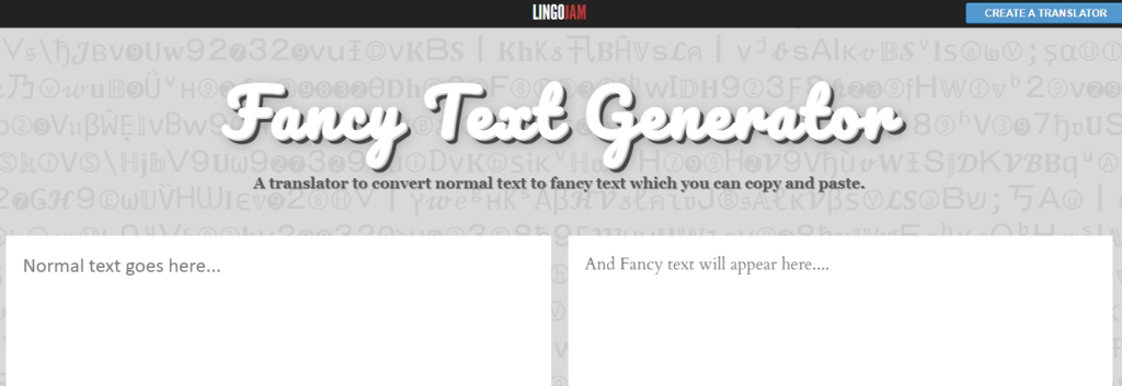 LingoJam - Instagram font generator