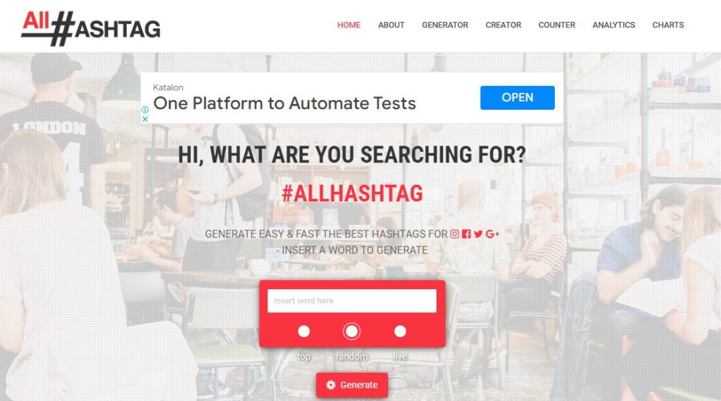 AllHashtag - Instagram Hashtag Generator