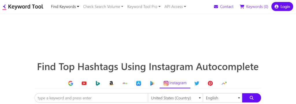 Keyword Tool - Instagram Hashtag Generator