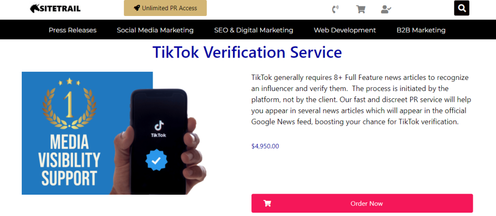 SiteTrail - Get Verified on TikTok