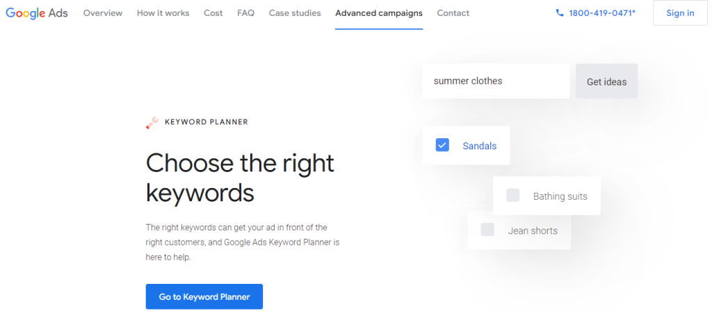 Google Keyword Planner