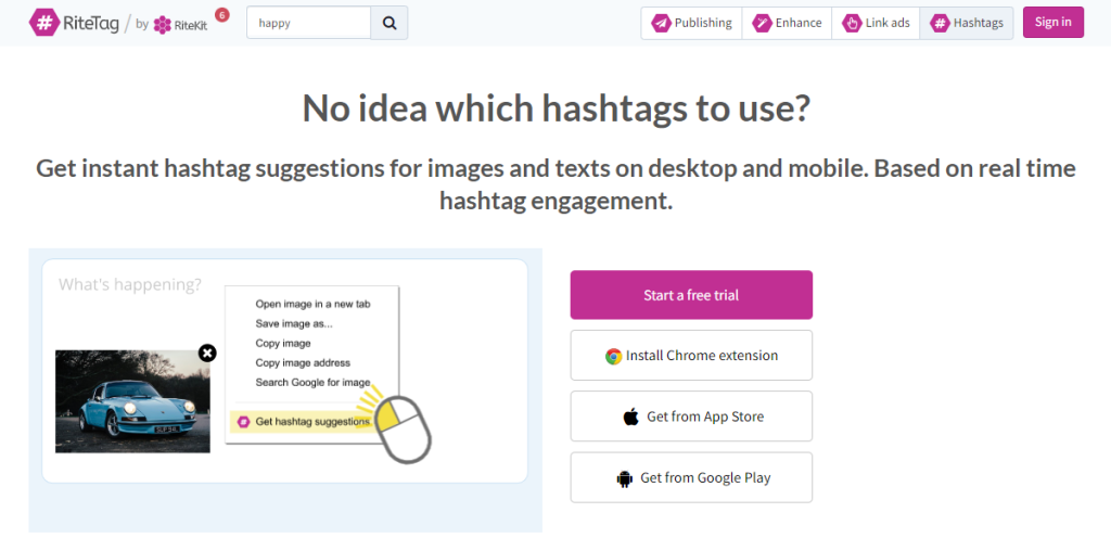 RiteTag - Instagram Hashtag Generator